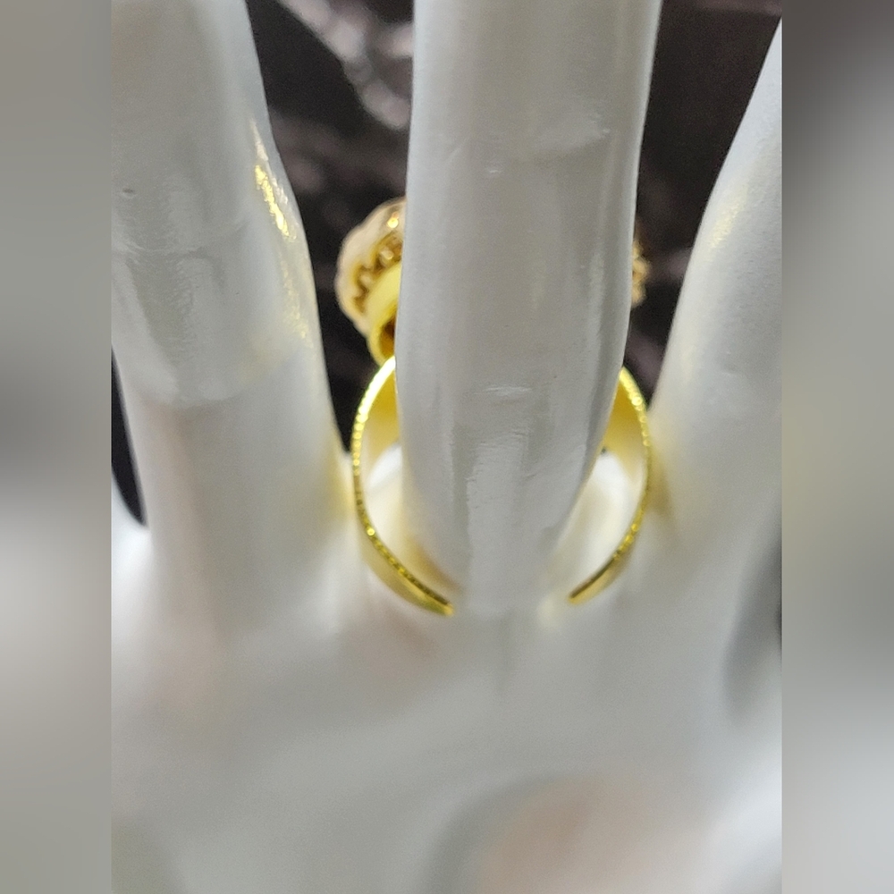 Chanel Button, Adjutable, Chunky Statement Ring - image 4